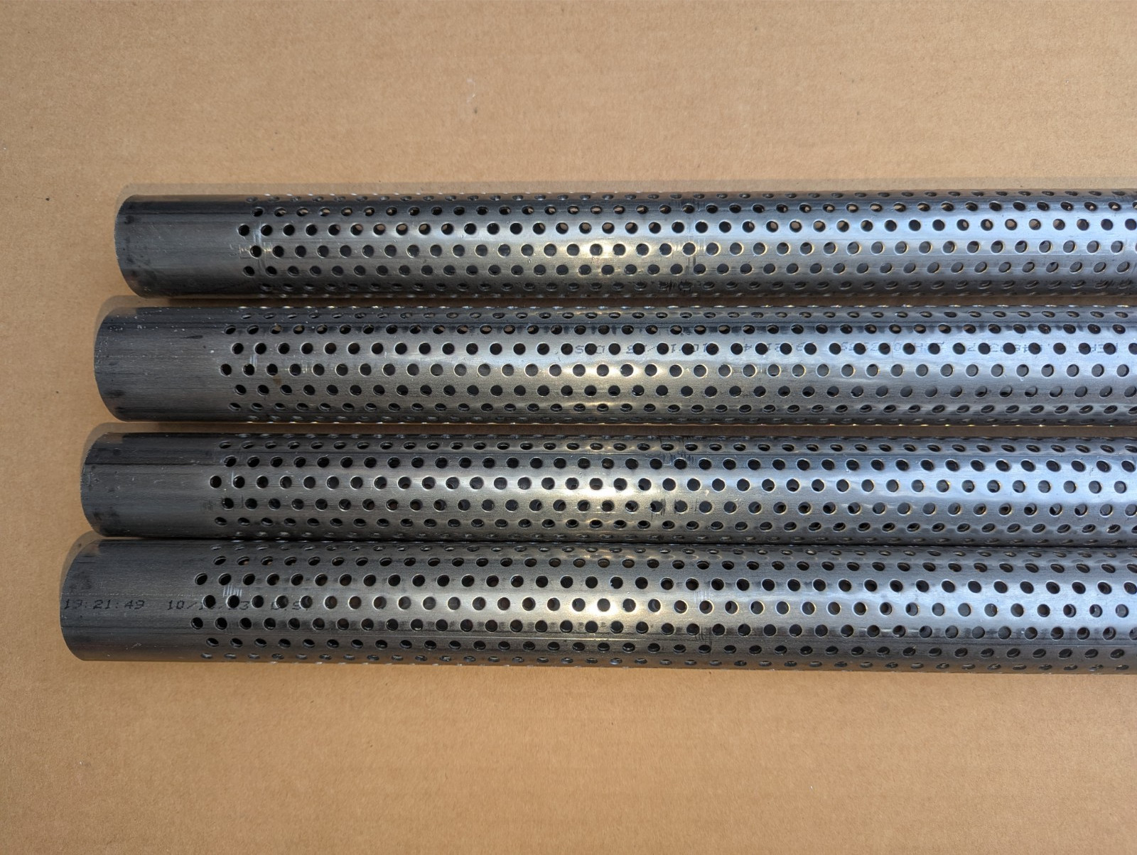 TUBO FORATO ACCIAIO INOX AISI 409 MARMITTA SCARICO AUTO MOTO SILENZIATORE 500mm
