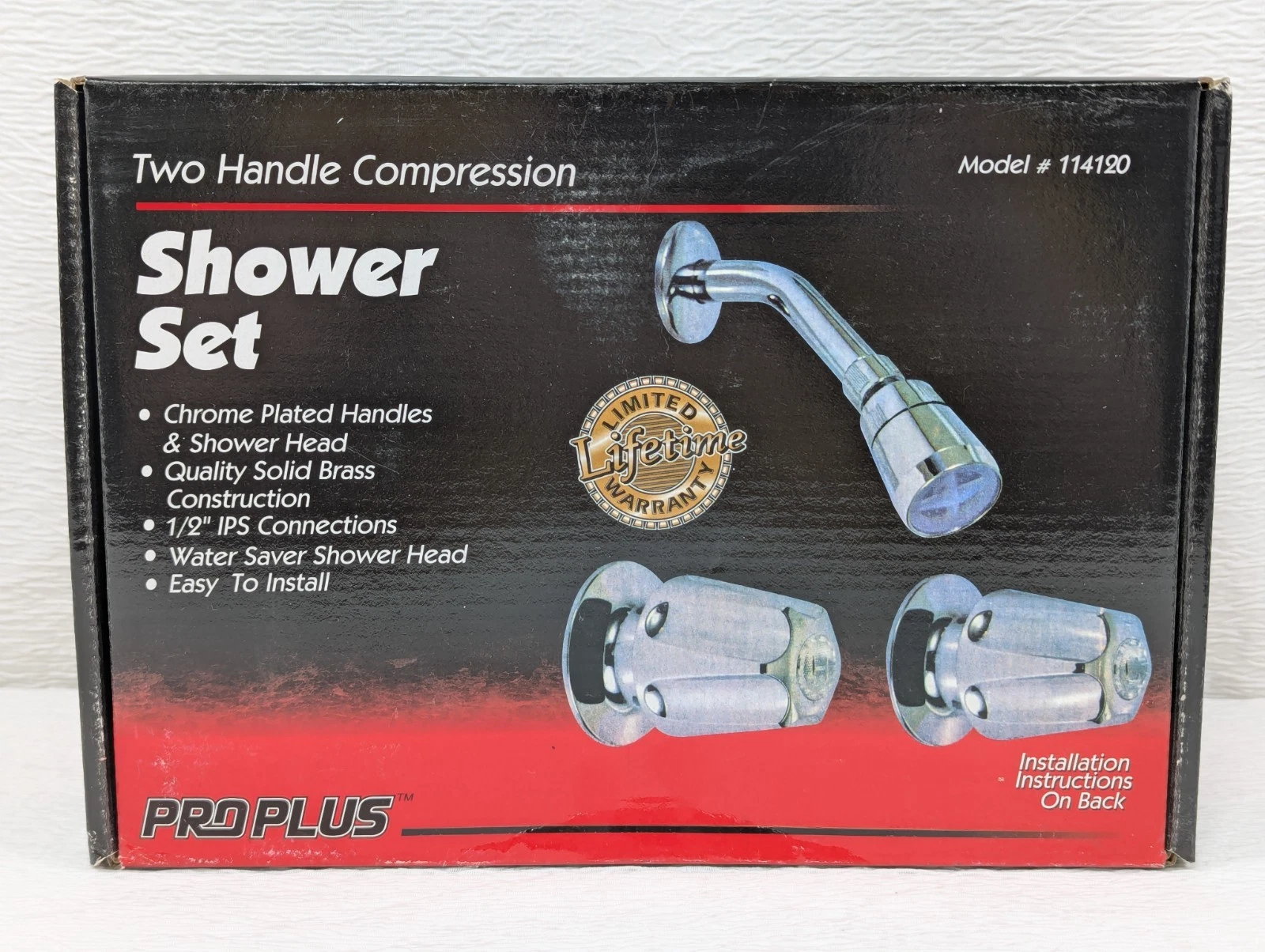 Pro Plus - Shower Set - Model # 114120 - Chrome Plated Handles & Shower Head