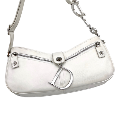 RAREAuth CHRISTIAN DIOR 2005 Leather Street Chic D Logo Dior Chain