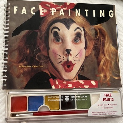 Klutz Editors Guide Face Painting  Spiral Book &Paint 1990 Non-Toxic Washable