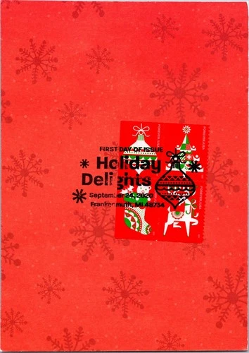 Dr Jim Stamps Maximum Card Holiday Delights Forever 4V Setenant Fdc