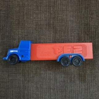 Vintage Pez Dispenser Semi Truck Made in Austria Blue Cab w/ Red Trailer