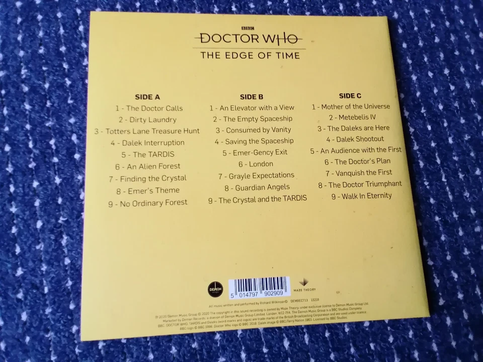 DOCTOR WHO The Edge Of Time Soundtrack Colored Vinyl 2 LP (neuwertig) - Bild 2 von 4