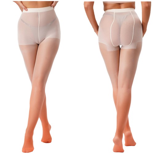 Mujeres Medias Medias de Nylon Ver a Través Lencería Cintura Alta Pantimedias Sexy - Imagen 103 de 126