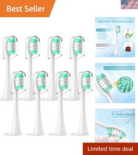 Soft Nylon Brush Heads for Aquasonic Electric Toothbrush - 8 Pack Convenience