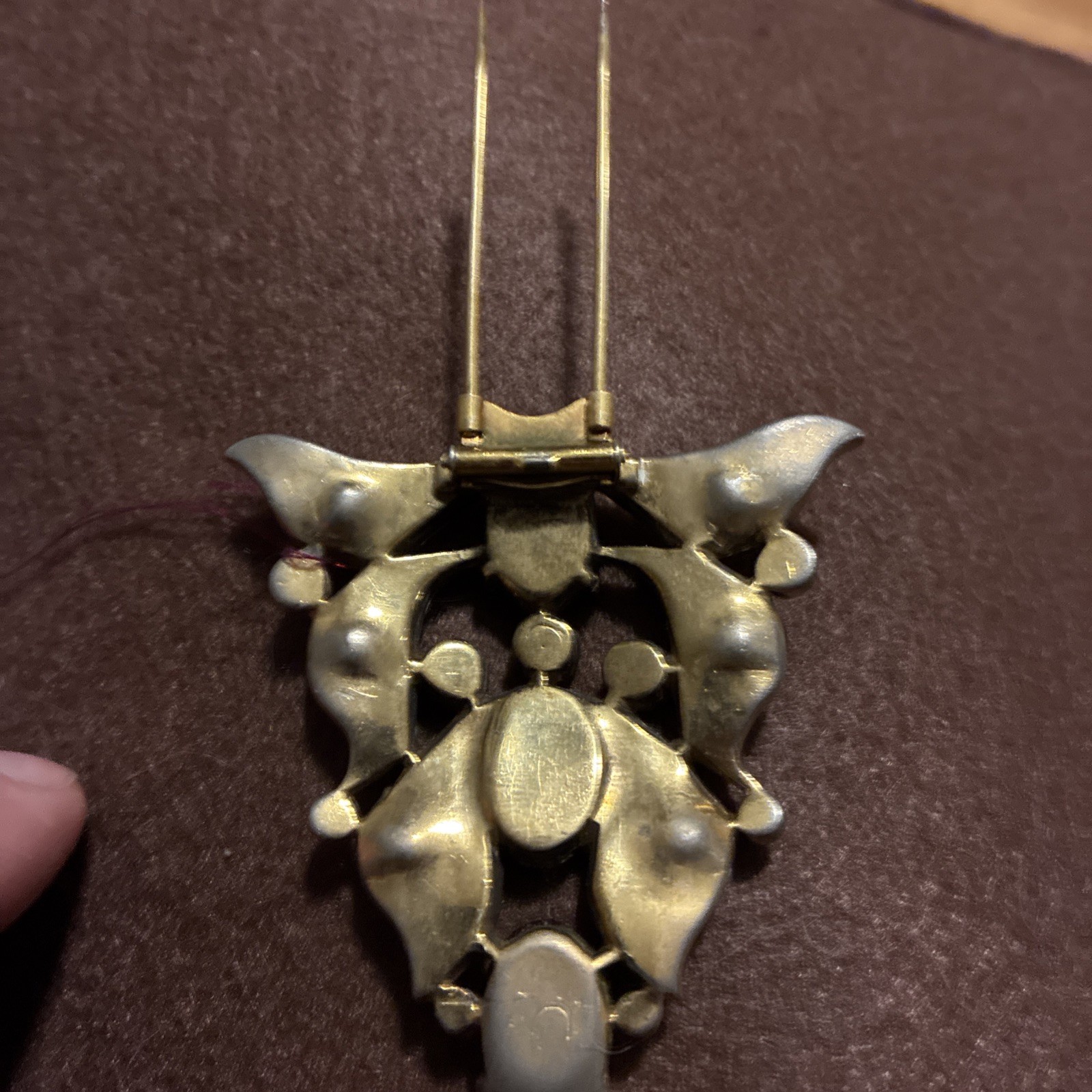 Vintage Eisenberb Original Ruby Red Rhinestone Br… - image 6