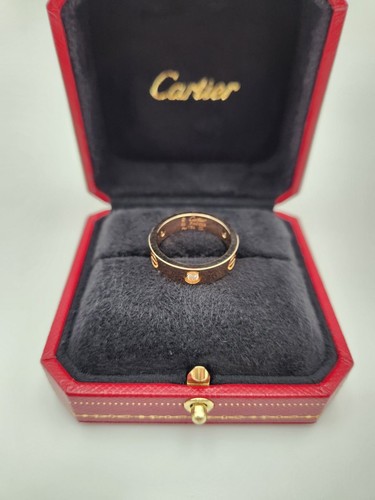 Cartier Love Ring Classic 3P Width 5.5 Pink Gold 60 130707698 - Picture 4 of 12