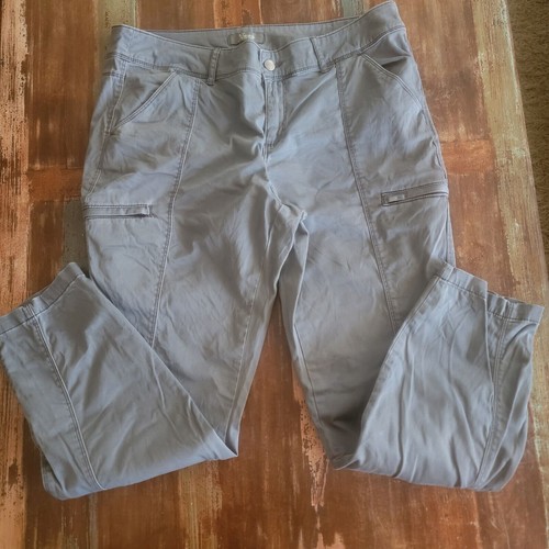 Natural Reflections Cargo Utility Jeans Women's Size 14 Gray Straight Leg Pretty - Picture 24 of 24