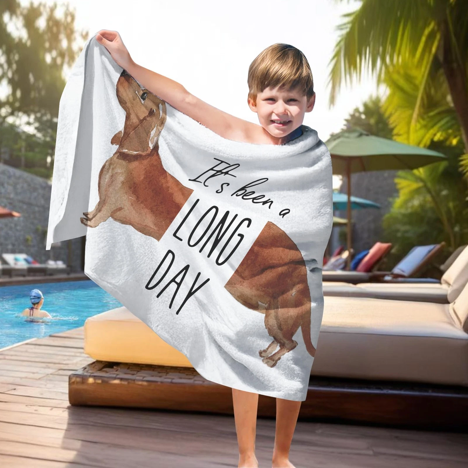 WAITPI Funny Dachshund Dog Beach Towel Gifts for Dog Lovers Owner, Cute It's ...