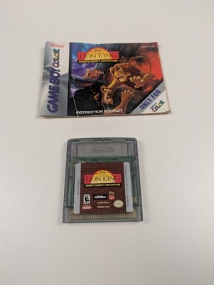 The Lion King: Simba s Mighty Adventure (Game Boy Color, 2000) Cartridge/Manual