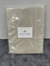 Matouk Luca Satin Stitch Egyptian Cotton Percale Pillow Cases King Beech Pair