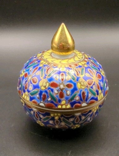 Vtg Benjarong Thailand Porcelain Bowl Ginger Jar W/Lid Gold Details Hand Painted - Picture 3 of 10