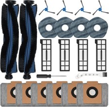 22 Pack Accessories for Eufy X10 Pro Omni Robot Vacuum Cleaner, 2 Main Brush, 6