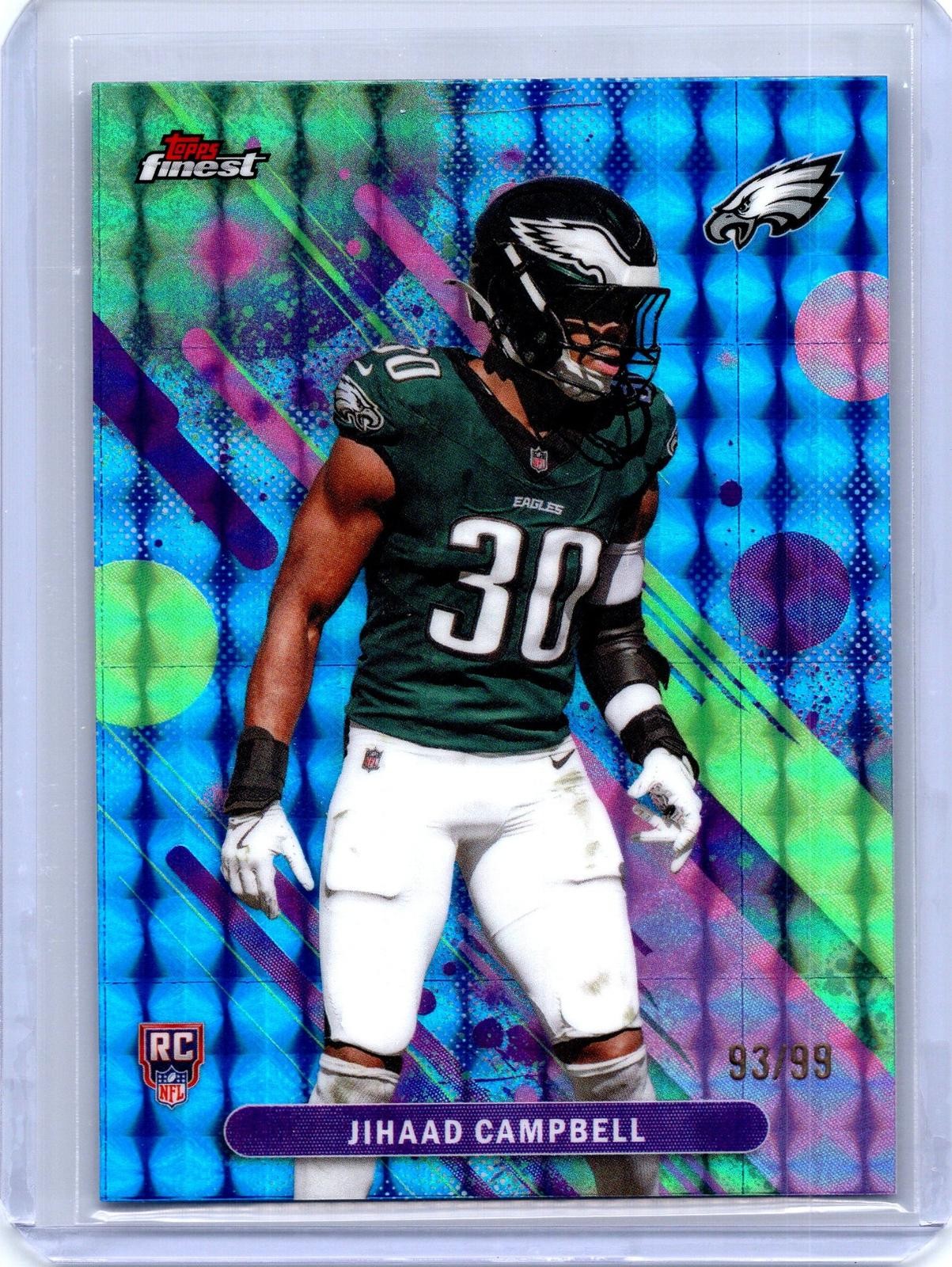 Jihaad Campbell Topps Finest #42 Blue Geometric