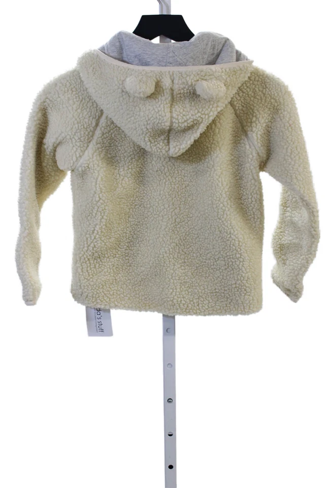 Chaqueta Crewcuts Everyday Niños Niñas Con Capucha Cremallera Completa Blanca Talla 10 Foto 3 de 4