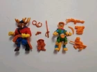 Vtg Set 1992 TMNT Monty Moose & Walkabout COMPLETE Ninja Turtles MINT CONDITION!