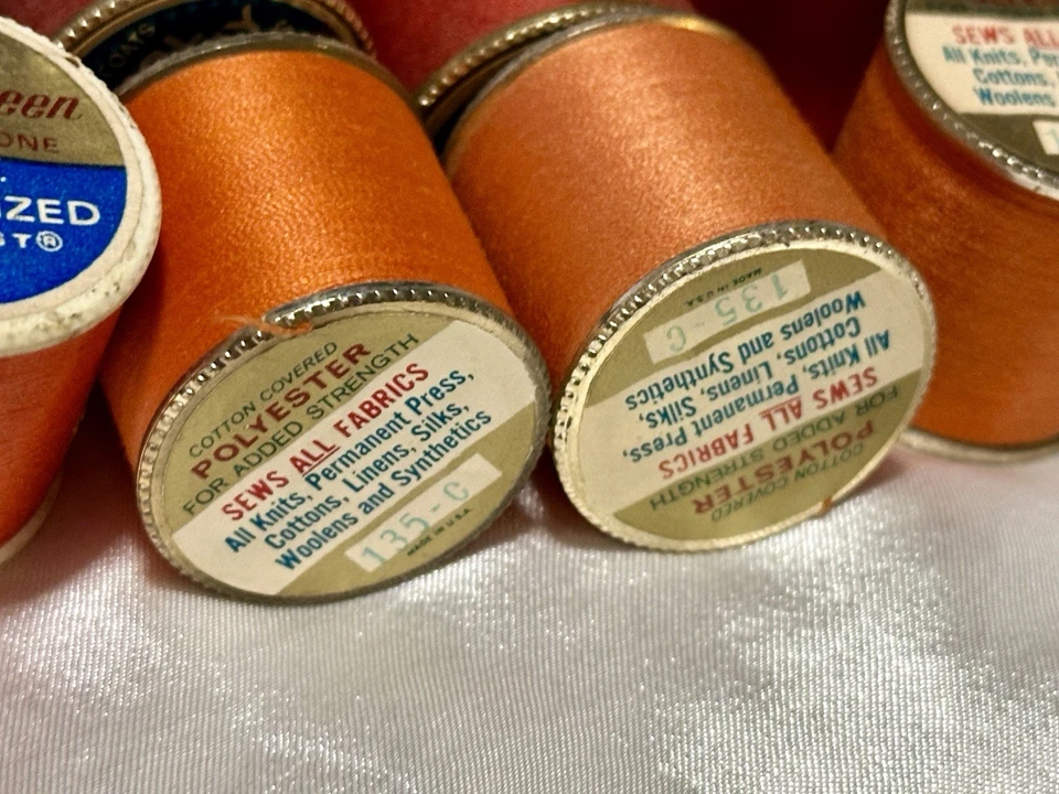 LOT of 8 J & P’s Coats RED/ORANGE #128-A, #135-C Thread 300 Yd VARIOUS - Image 4 of 4