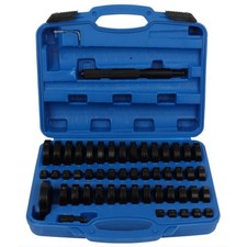 52pc Bearing Seal Ring Driver Tool Kit Bushing Bearing Hydraulic Press 18-65mm