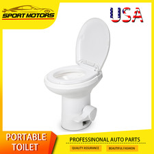 Portable Toilet Foot Pedal Flush Boat RV Travel Commode Caravan Outdoor Camping