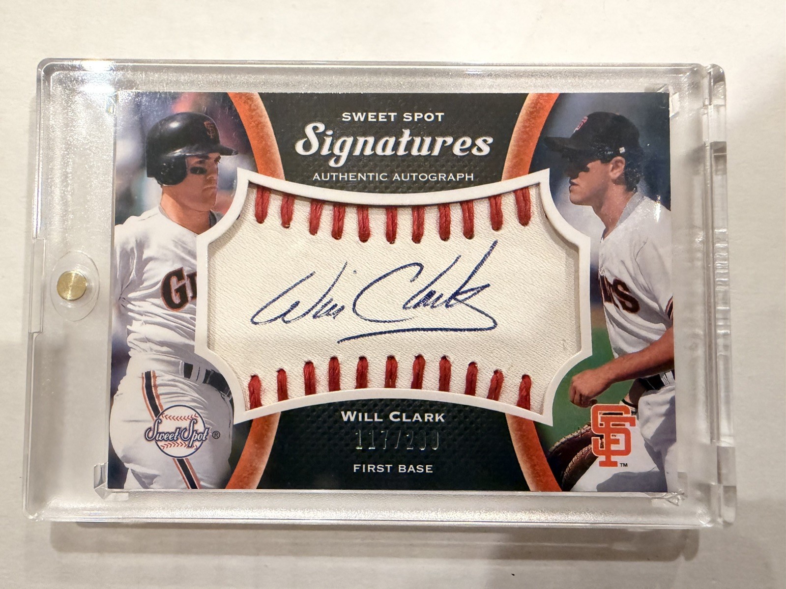 2008 Upper Deck Sweet Spot Signatures Will Clark Autograph #S2-WC 117/200 rare