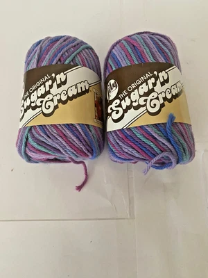 2 New Lily Sugar 'N Cream 100% Cotton Worsted Weight Yarn 2oz 95 yrds Jewels - Image 1 of 2