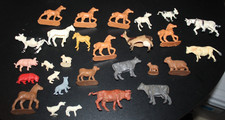 Farm Animal Lot Horse Cow Duck Pig Plastic Playset 25 pcs Country - AB 