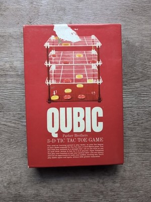 Vintage 1965 QUBIC 3-D 3D TIC TAC TOE Game Parker Bros