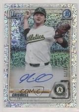 2020 Bowman Draft Chrome Picks Sparkle Refractor 61/71 Jeff Criswell Auto 3b3