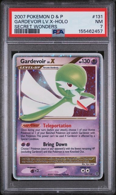 Pokemon Gardevoir LV.X Secret Wonders Holo #131 PSA 7