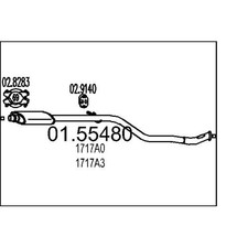 MTS Mitteltopf Neu für Citroen Saxo 1.4 1.6 Peugeot 106 I 106 II 1.4 1.6 Auspuff