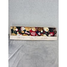 Playful Plush Original Teddy Bear Collectables Christmas Set of 7 Knit Sweaters