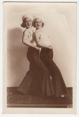 Köln Karneval Revue Variete Tanz Zwillinge Schneider  Dance Twin Girls Tanz 1931
