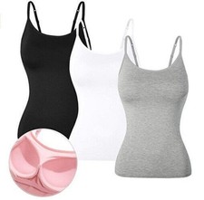 3Pack  BH Hemd Unsichtbarer BH ohne Bügel-Ru...