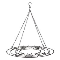 Metall HäNge Kranz Schwarz M. Kette - 42 Cm - Weihnachts Deko Decken HäNger Groß