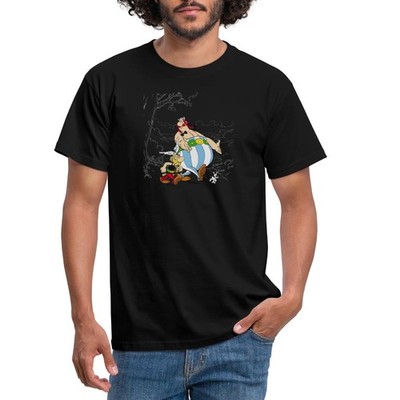 Asterix & Obelix gehen mit Idefix Spazieren Männer T-Shirt