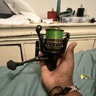 Black/Gold Spinning Reel Front Drag Pre-Spooled Green Line Green Accent — photo 2