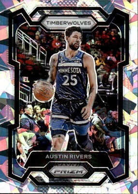 2023-24 Panini Prizm Austin Rivers #278 Prizms Ice Minnesota Timberwolves 33G