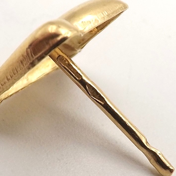 Solid 18k Yellow White Gold Dangle Kite Scroll Dr… - image 5