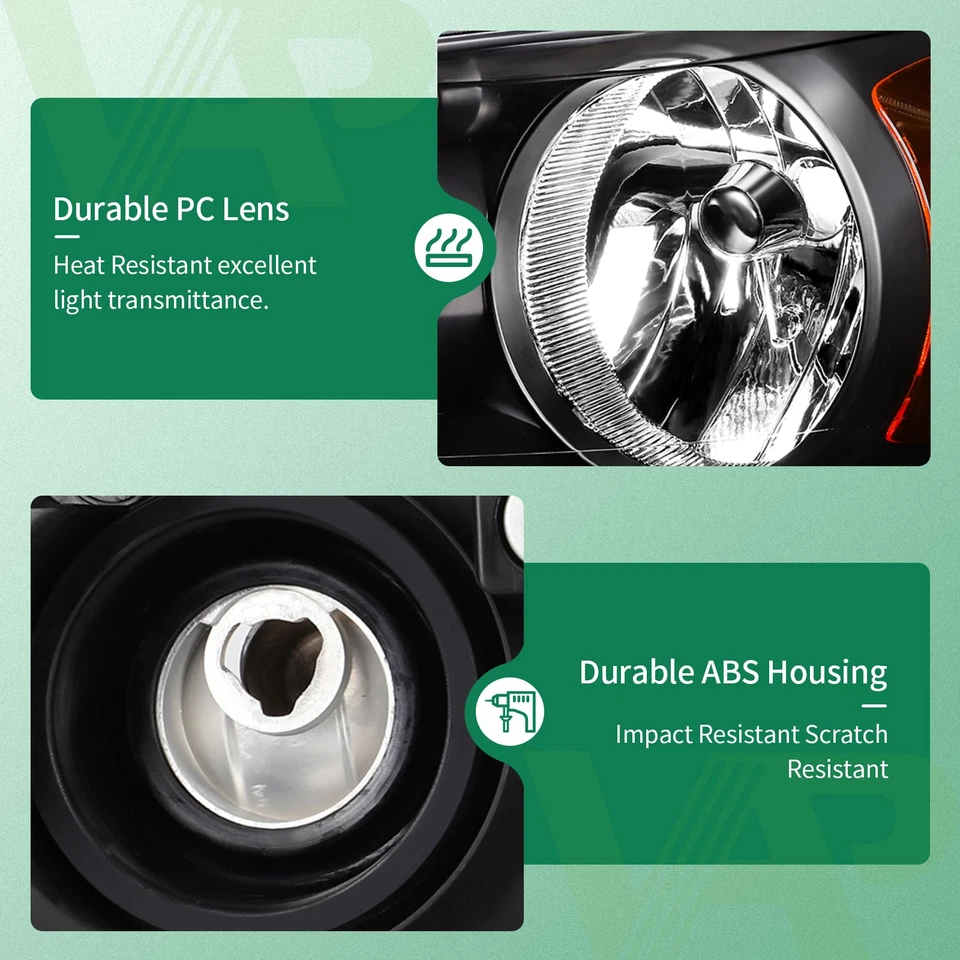 Conjunto de faros para Dodge Grand Caravan 2011-2020 par carcasa faros negros Foto 4 de 4