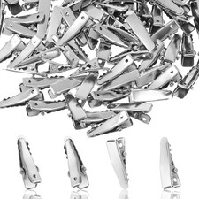 150 Pcs Small Alligator Hair Clips Sliver Metal Crocodile Clips Mini