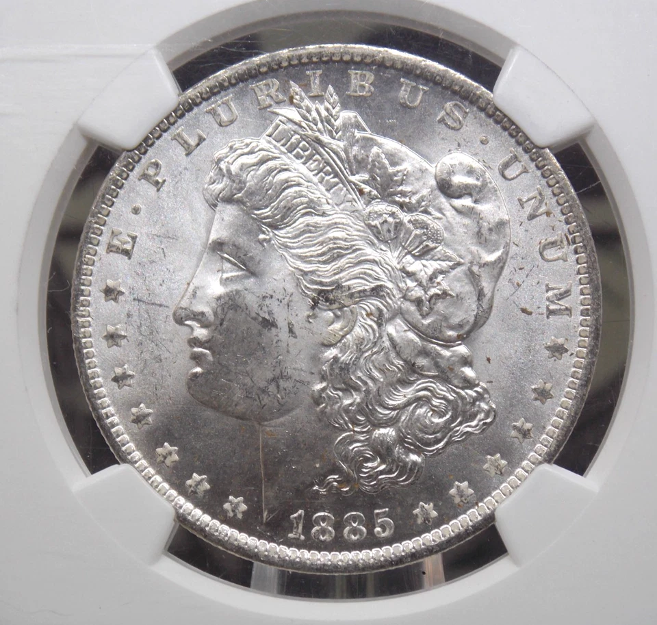 1885 "O" Morgan SILVER Dollar $1 NGC MS64 #132 *OLATHE HOARD* Unc BU ECC&C, Inc.