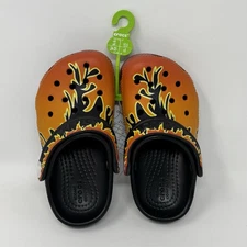 Crocs Classic Clogs Retro Hot Rod Flames Children Youth C4 C5 C6 C7 C8 C9 NEW