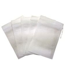 100 Pcs Non-woven Tea Bags Loose Leaf Loose-leaf Drawstring Filter 0.06 per strip