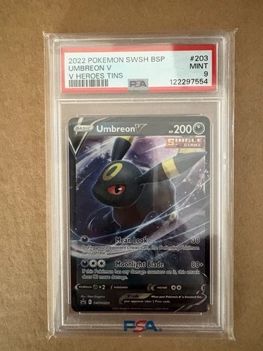 Umbreon V SWSH203 Pokemon SW&SH Black Star Promo - PSA 9 - MINT