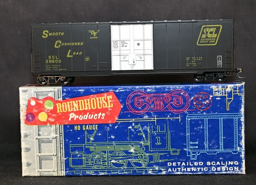Coche de caja Roundhouse escala HO Seaboard Coast Line SCL 28603 50' "acolchado liso" | Zustand: Used