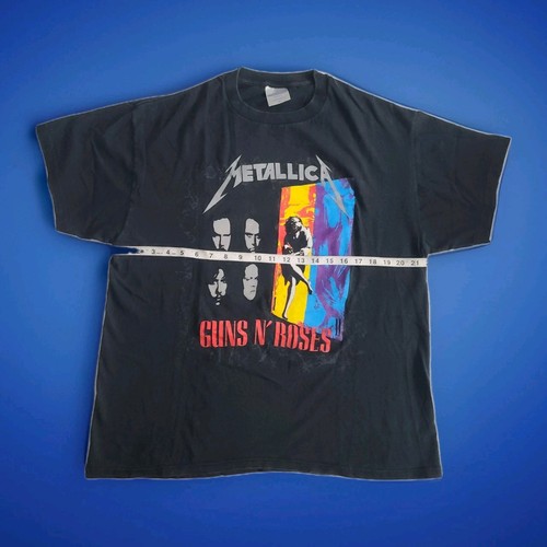 VINTAGE 1992 METALLICA GUNS N’ ROSES CONCERT T-SHIRT SIZE XL 9/24 Oakland CA - Picture 11 of 11