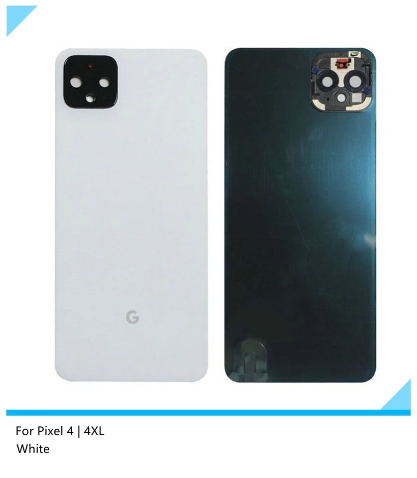 Cubierta de batería de vidrio para puerta trasera + lente de cámara para Google Pixel 4/4XL Foto 3 de 4