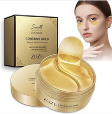 ZOZU 24K Gold Eye Mask Patches 60Pcs Anti Aging Dark Circles Puffy Eyes Collagen