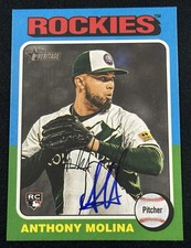 2024 Topps Heritage Signed Anthony Molina RC #641 Autographed Auto Rockies Card