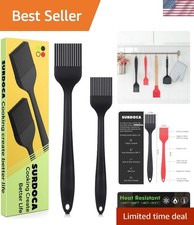 Silicone Pastry Basting Brush - 2Pcs 10 8 in Heat Resistant Brush for Bakin...